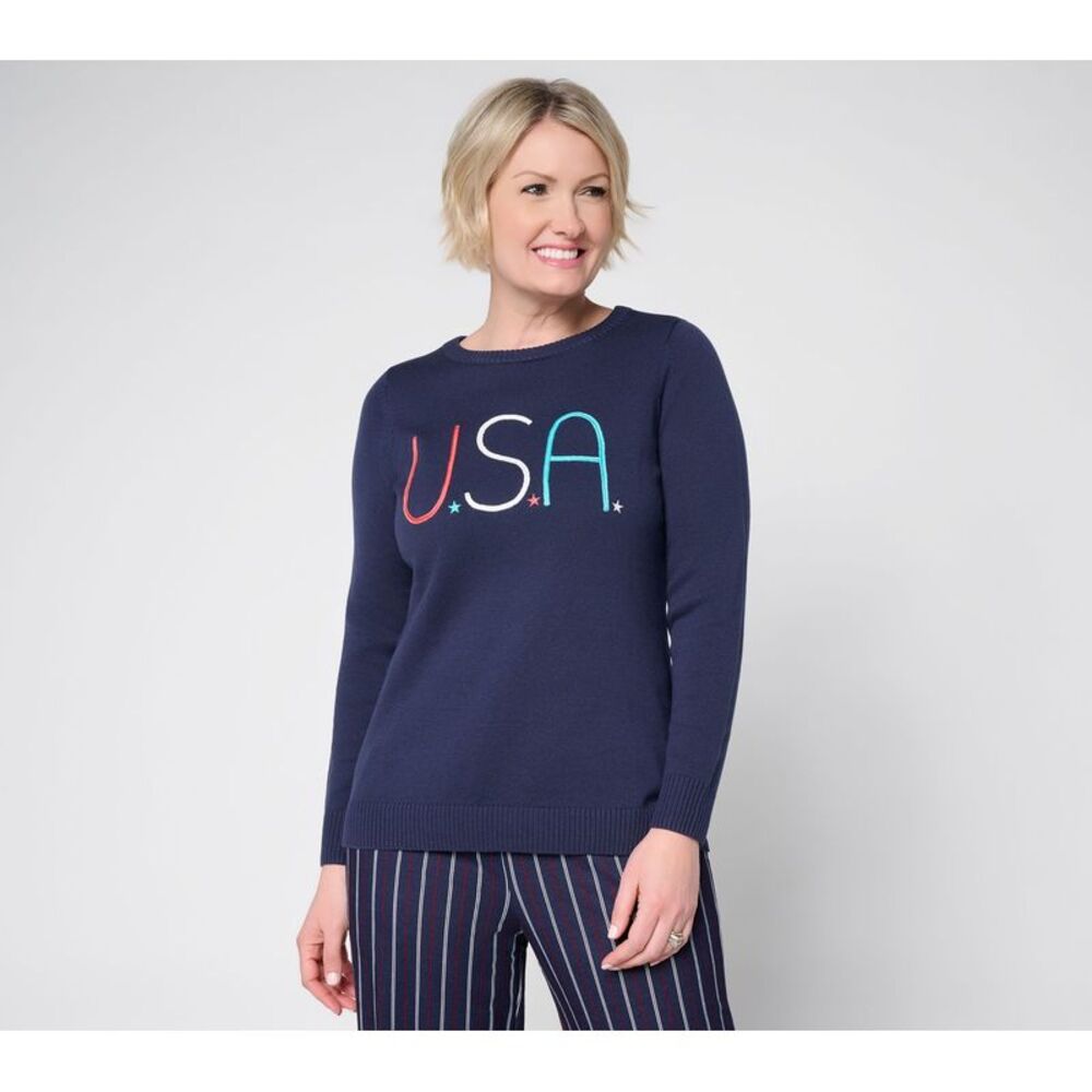 Belle by Kim Gravel Women's Top Sweater Sz S Make Your Selection: Blue